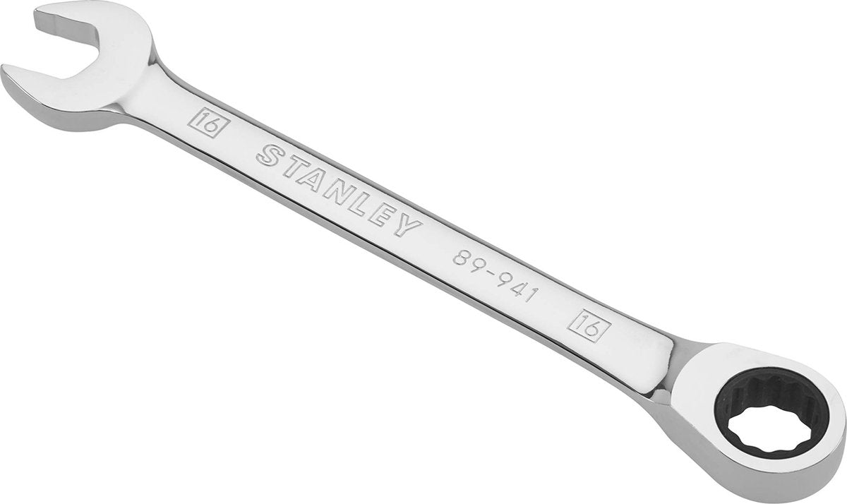 Stanley - boca abierta - llaves de estrella + anillo de carraca 16mm