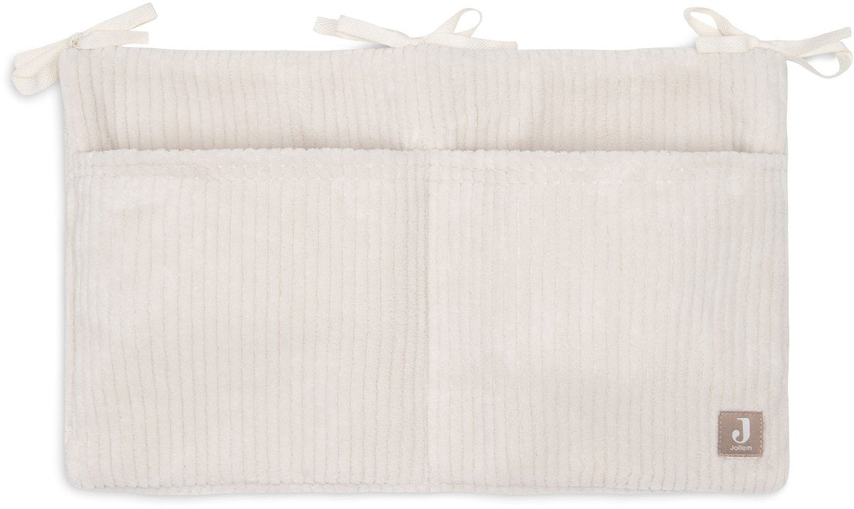 Jollein boxzak organizer - 49x30cm - cloudy rib - oatmeal - boxopbergzak