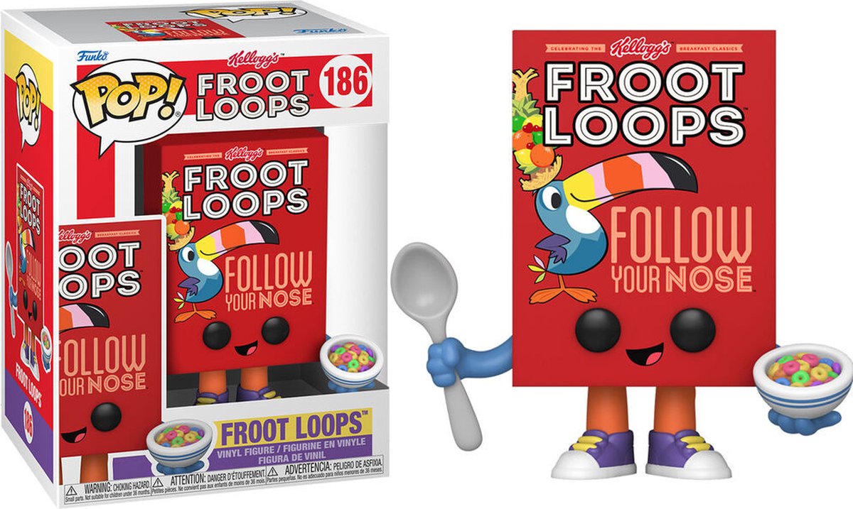 Funko pop! icone pubblicitarie fruit loops 186 kelloggs