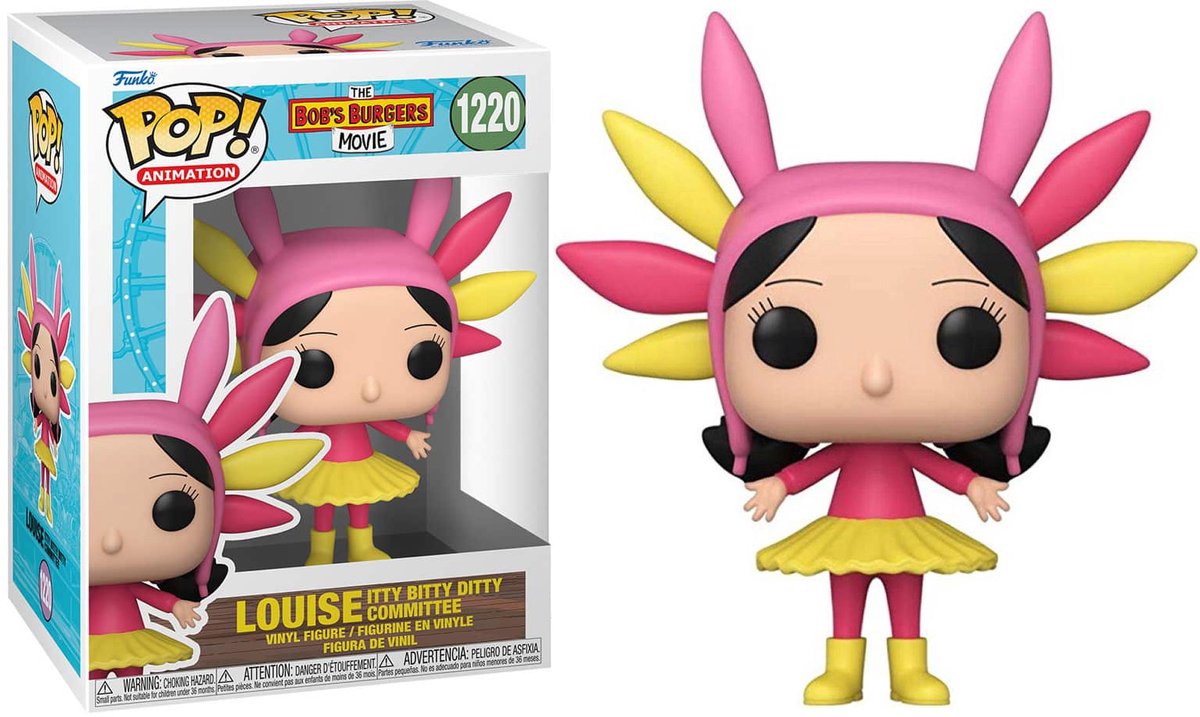 Funko la película pop de las hamburguesas de bob! figura vinilo orgullo louise itty bitty ditty comité 9 cm