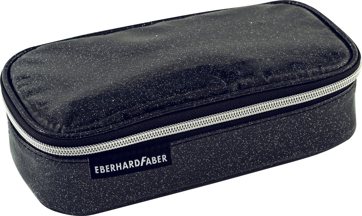 Astuccio Eberhard faber - jumbo - glitter antracite - vuoto - ef-577587