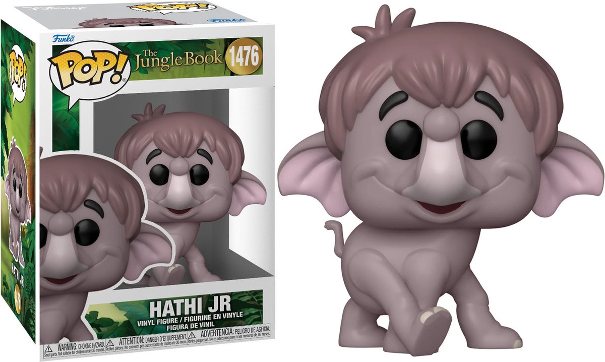 El libro de la selva el hathi jr. figura vinilo 1476 funko pop! PVC multicolor -
