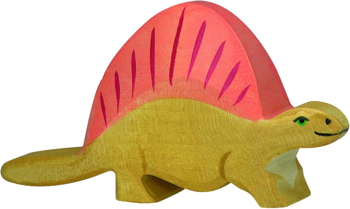 Dinosaurios Holztiger - dimetrodon - 11x2x7cm - figura de madera - hecho a mano