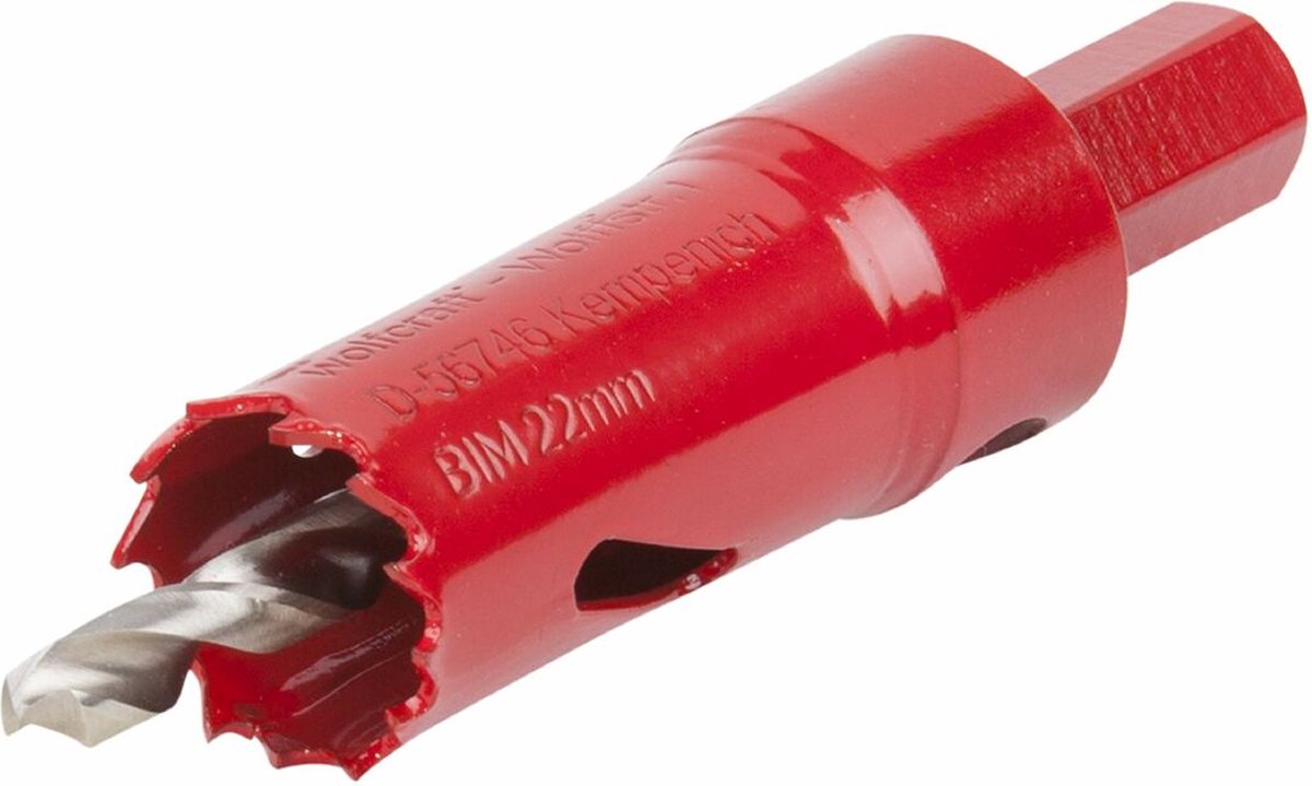 Wolfcraft - sierra perforadora de 25 mm - broca bim de 25 mm - 5464000