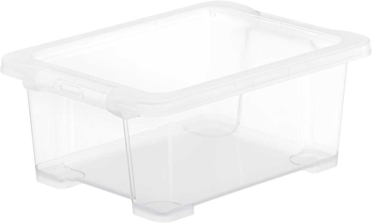 Caja de almacenamiento básica Rotho core - juego de 4 - apilable - 11 litros