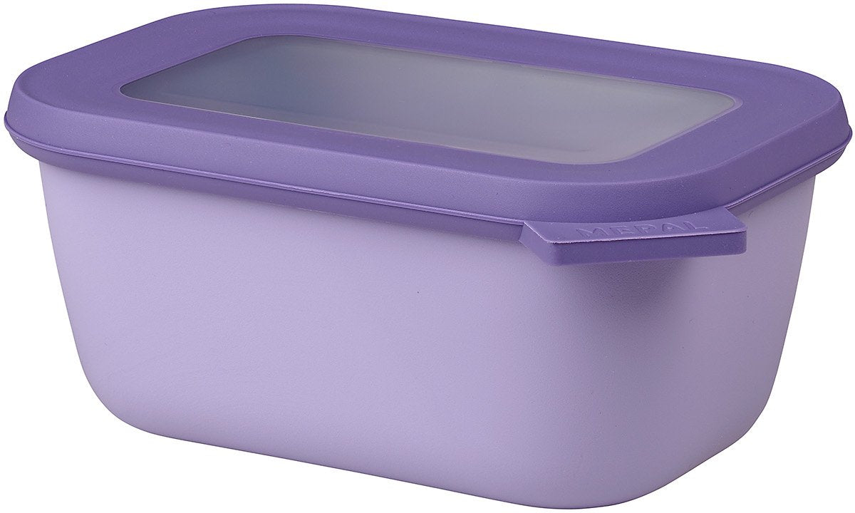 Mepal - recipiente para alimentos circular multitazón - 750 ml - rectangular - lila intenso