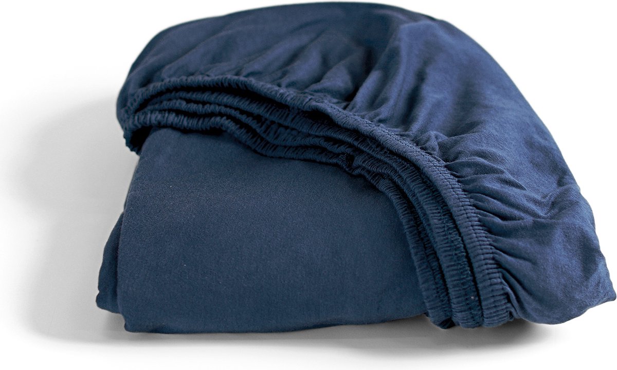 Cenicienta - sábana bajera (hasta 25 cm) - jersey - 80x200 cm - azul