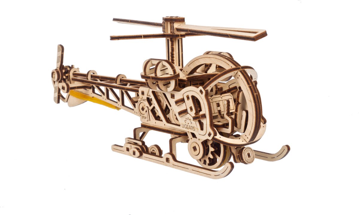 Modelo 3D de madera Ugears - mini helicóptero