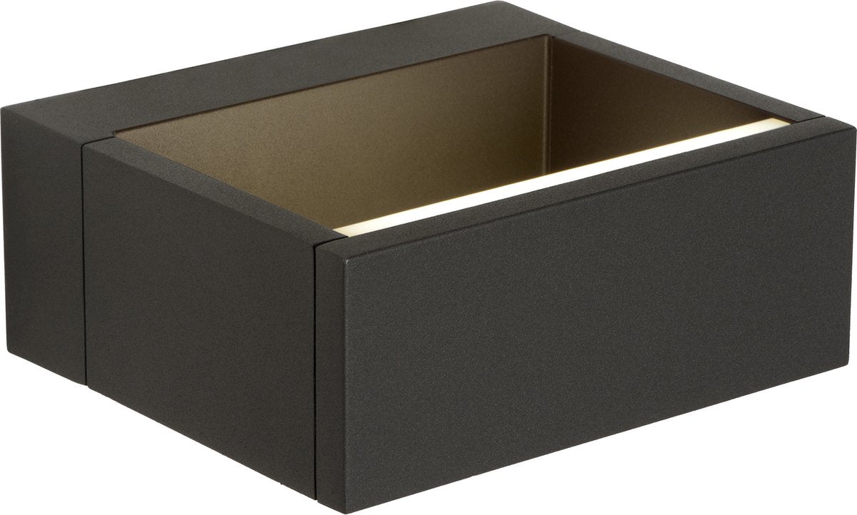 Lucide goa - lampada da parete interno esterno - led - 1x10w 3000k - ip54 - antracite