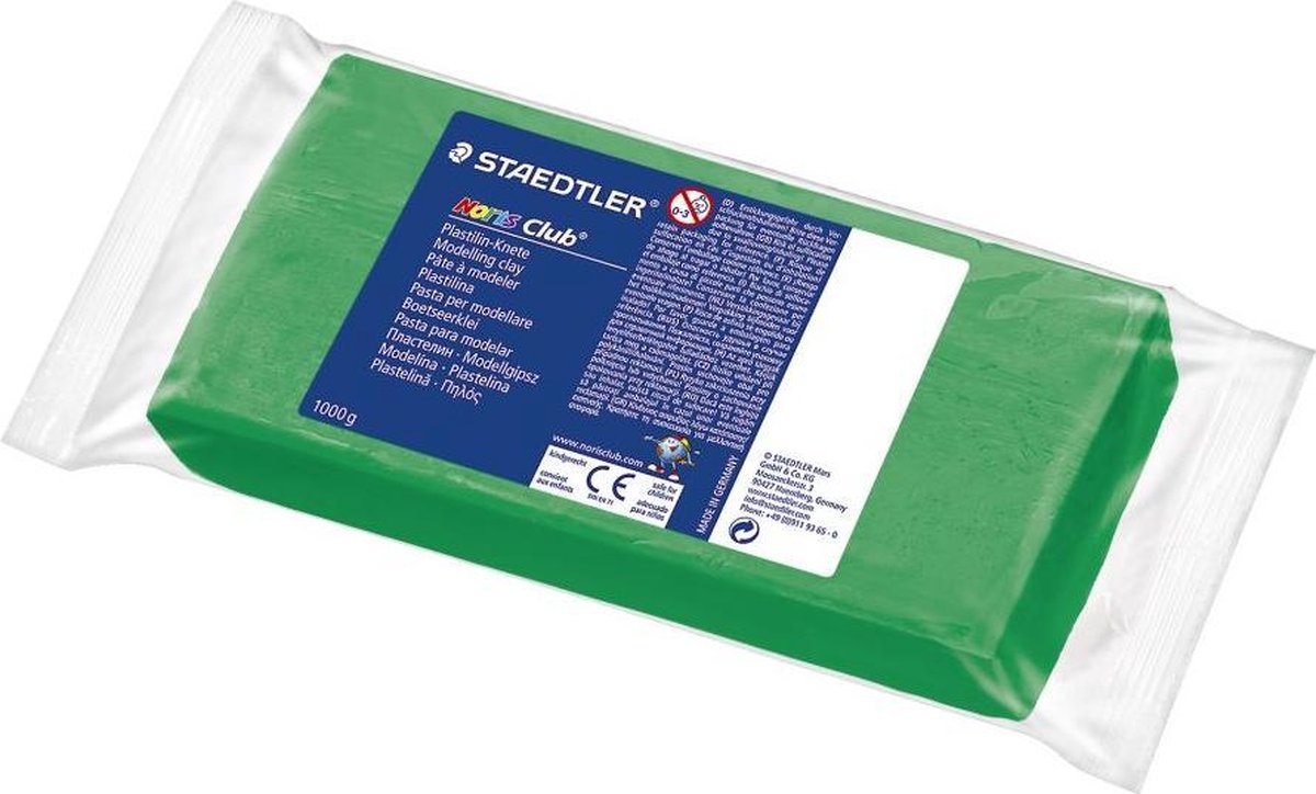 Arcilla de modelar Staedtler noris - bloque 1 kg verde