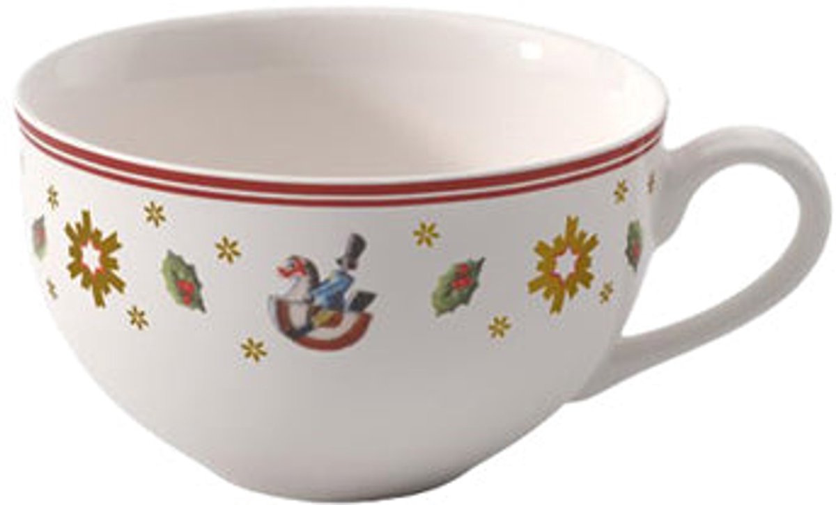Villeroy boch toy's delight koffiekop kerst - 0.20 liter - rood wit