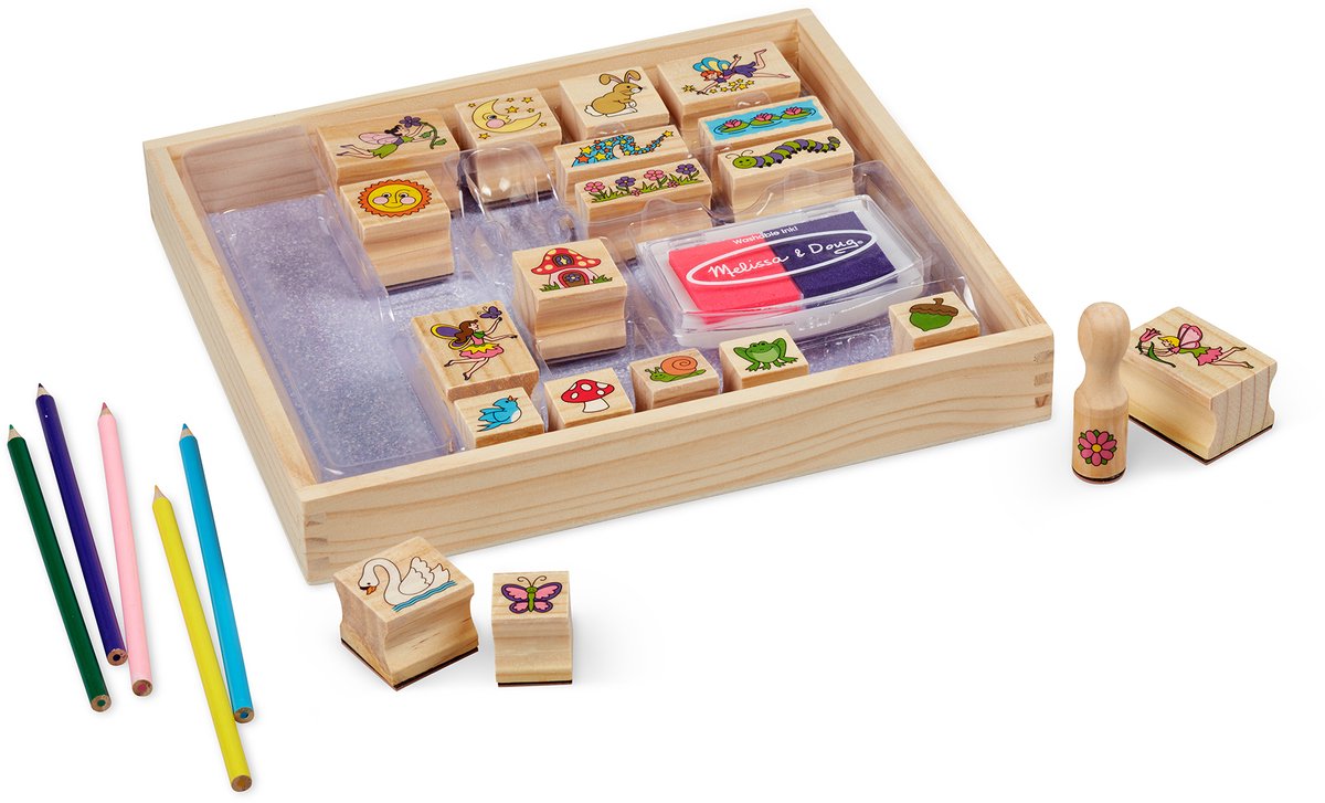 Melissa doug – juego de sellos – jardín de hadas