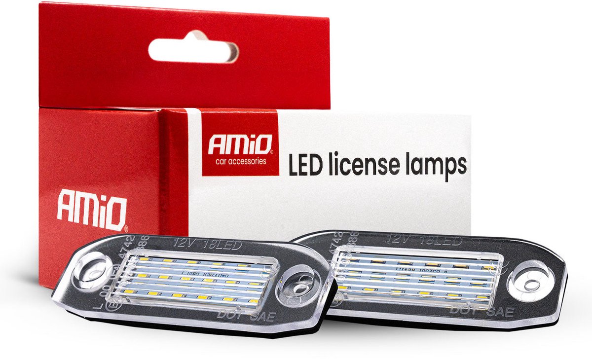 Luce targa LED Amio Clp04 Volvo C70 S40 S60 S80 V50 V60 V70 XC60