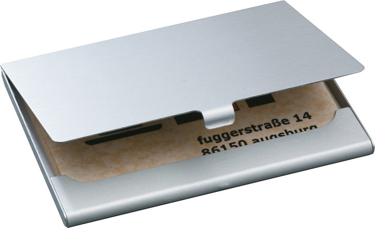Tarjetero Sigel - 92x63x5mm - aluminio de alta calidad - para 15 tarjetas - si-vz135
