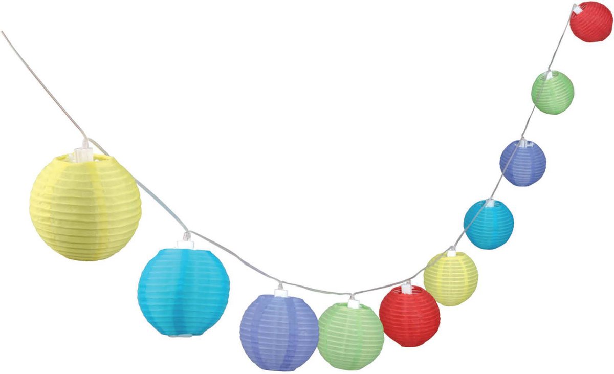 Eglo solar lichtsnoer buiten - zonne-energie - led - 430 cm - bonte kleuren