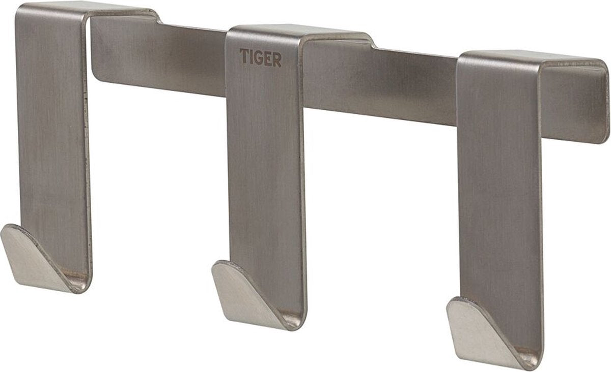 Tiger basic - gancho para puerta 20 mm - acero inoxidable cepillado
