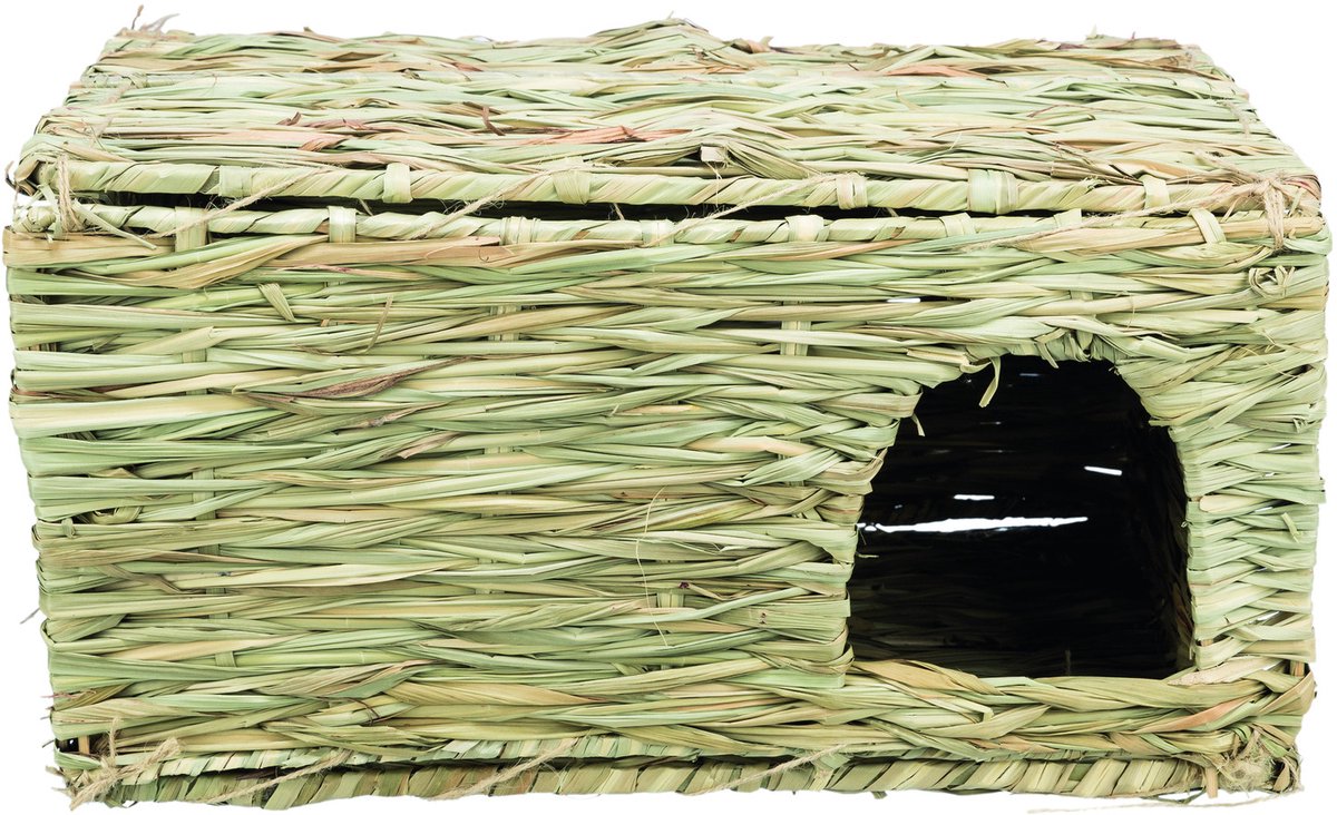 Trixie casita de césped angular - accesorio jaula - 45x22x27 cm