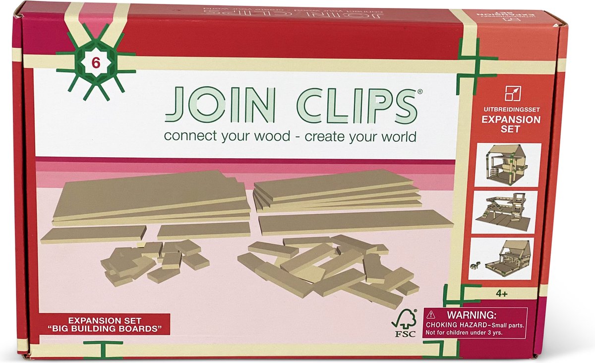 Unir clips de extensión establece grandes placas de construcción