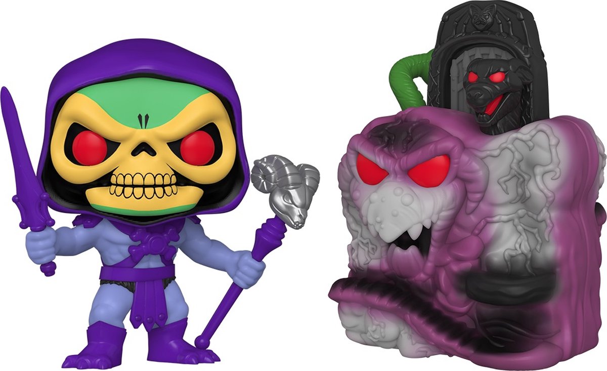 Funko maestros del universo figura coleccionable pop! ciudad serpiente montaña con esqueleto 9 cm multicolores