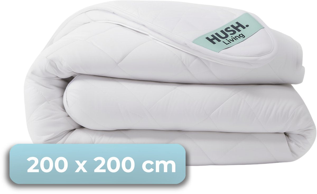 Hush. living hush living - synthetic duvet - all seasons - 200x200 cm - 350 gsm high-quality polyester fiber - with fastening loops - warm and light