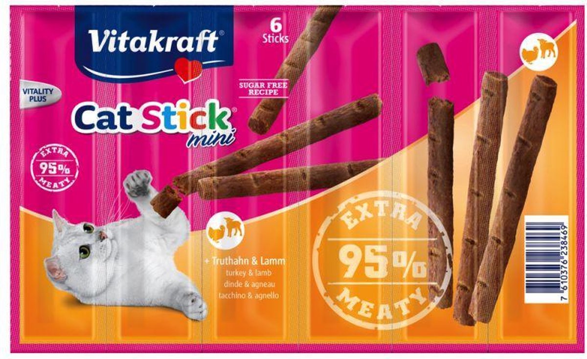 Vitakraft cat stick pavo cordero 1 pieza - 6 sticks
