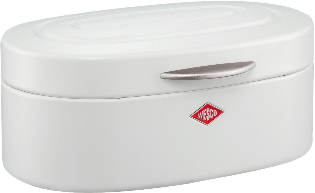 Wesco single elly broodtrommel | 8,5 liter | metaal - mat wit | broodbewaardoos