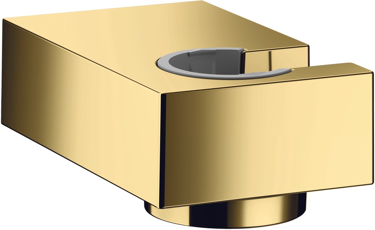 Hansgrohe porter e soporte de pared de metal, con posición de montaje fija, oro pulido