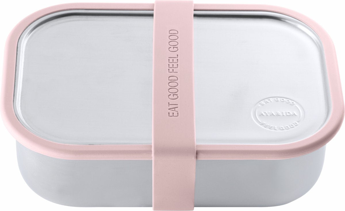 Aya ida aya ida - lonchera - caja de almacenamiento - para llevar - pan - 1000ml - rosa suave