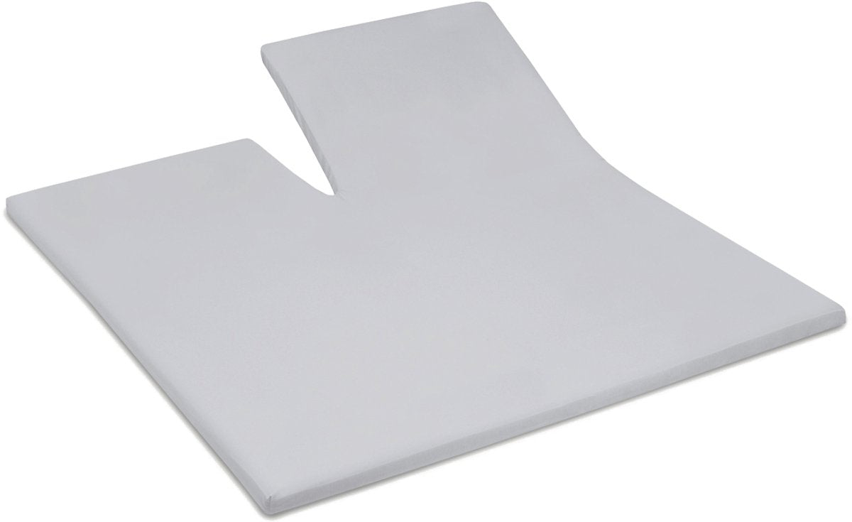 Cenicienta - fin de semana - sábana bajera ajustable con división - 200x200 cm - hasta 15 cm de altura del colchón - 100% algodón - gris claro