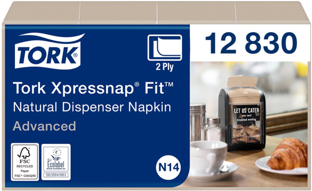 Tork servilleta n14 advanced multifold 2 capas natural