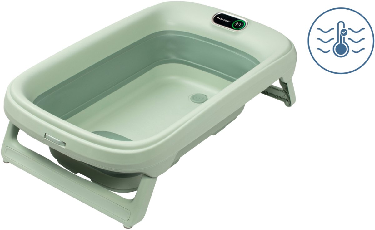 Maxi-cosi indigo - premium opvouwbaar badje - sage green - vanaf de geboorte tot 4 jaar
