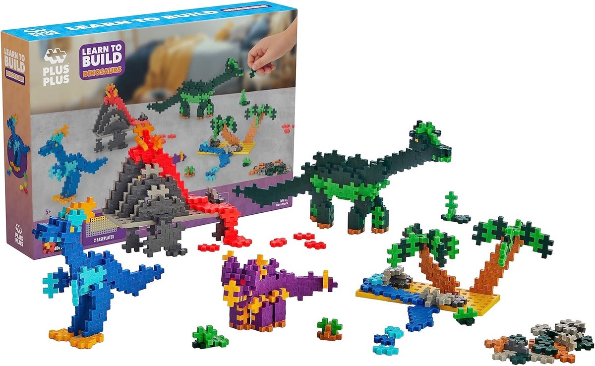 Plus plus aprende a construir dinosaurios plus-plus: 600 piezas (3918)