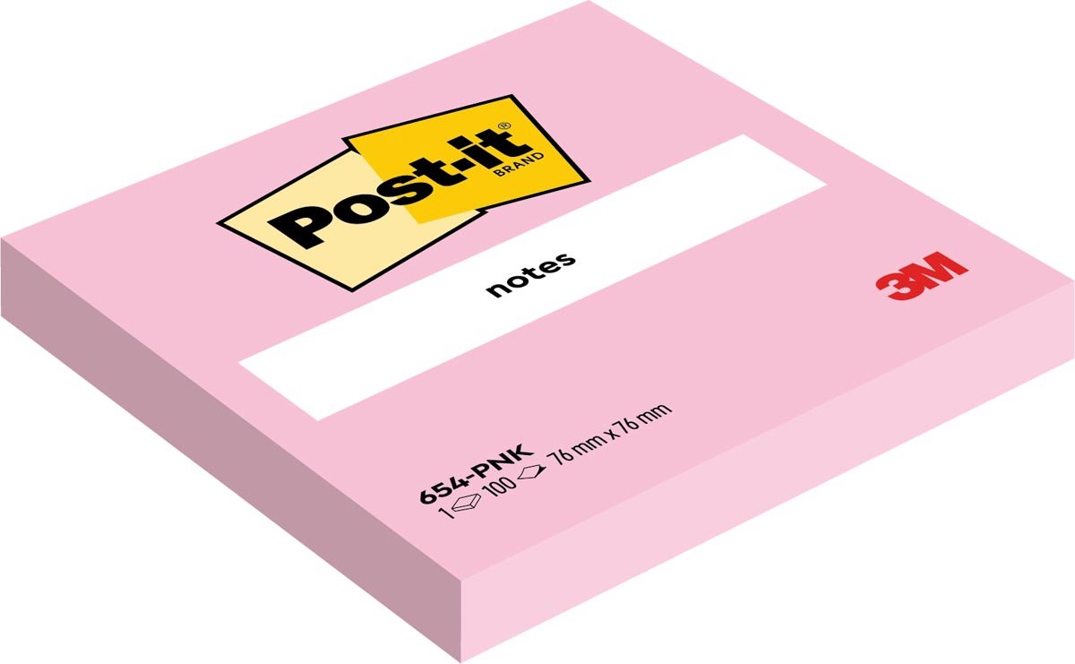 Blocco post-it 654 76x76mm rosa 6 pezzi