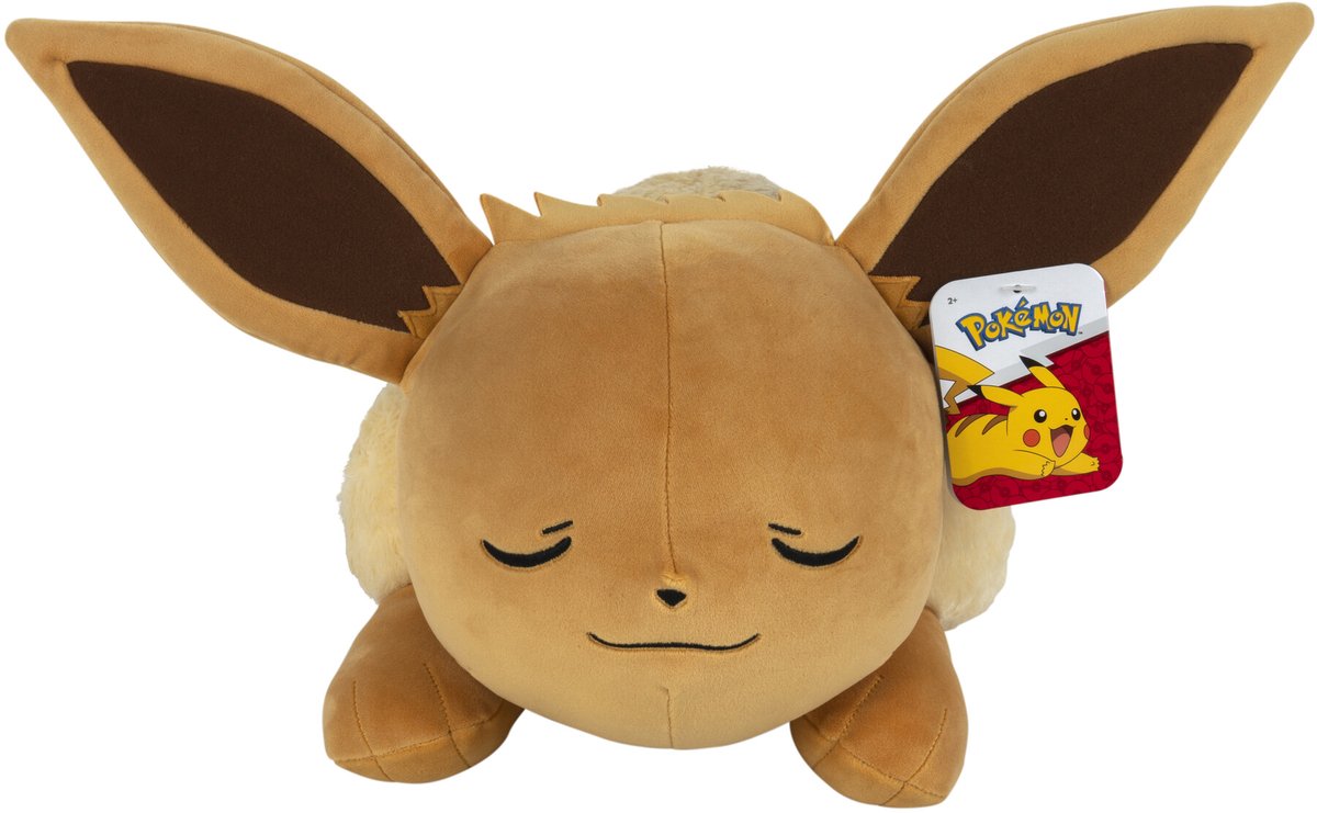 Jazwares pokémon - peluche durmiendo 45cm - eevee