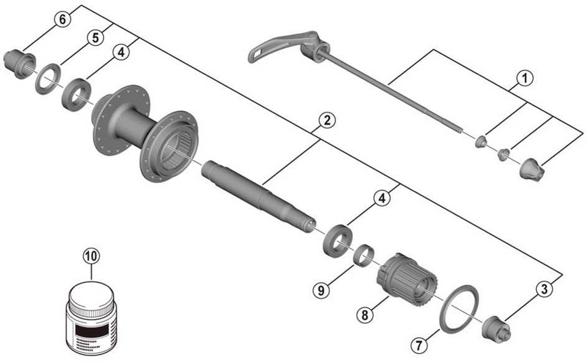 Rodamientos shimano fh-mt401 plateados