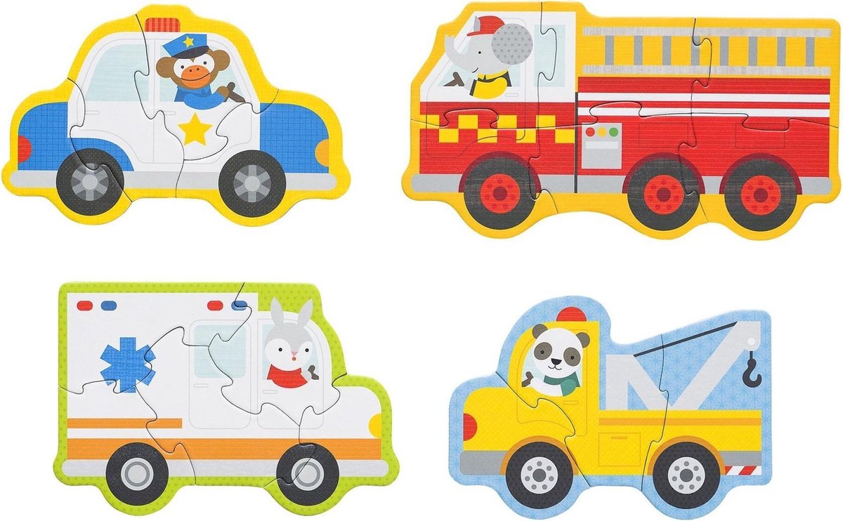 Petit collage - puzzle 'veicoli di soccorso'