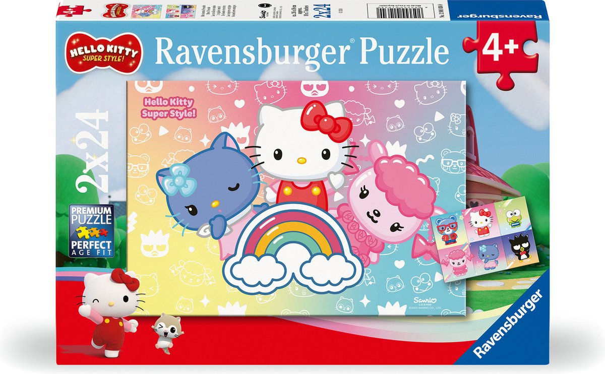 Ravensburger puzzle 2 puzzle - Hello Kitty - 24 pezzi.