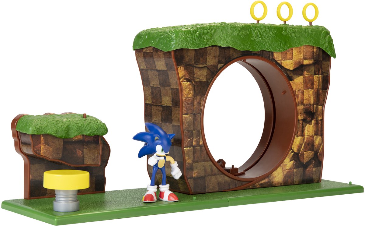Jakks Sonic il set da gioco della zona collinare verde del riccio