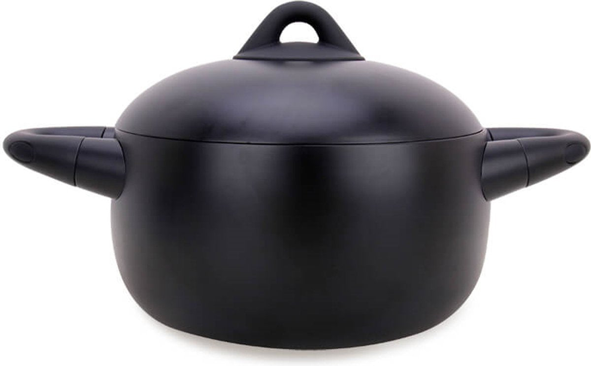 Maestro mr-4017-18 - pentola con coperchio 2,2 l (18 cm) - alluminio pressofuso - rivestimento antiaderente - nero