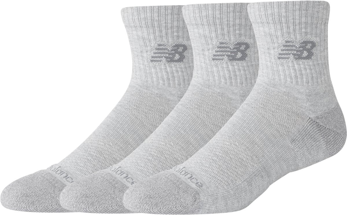 New balance active quarter sock 3 pack unisex sportsokken - athletic grey heather