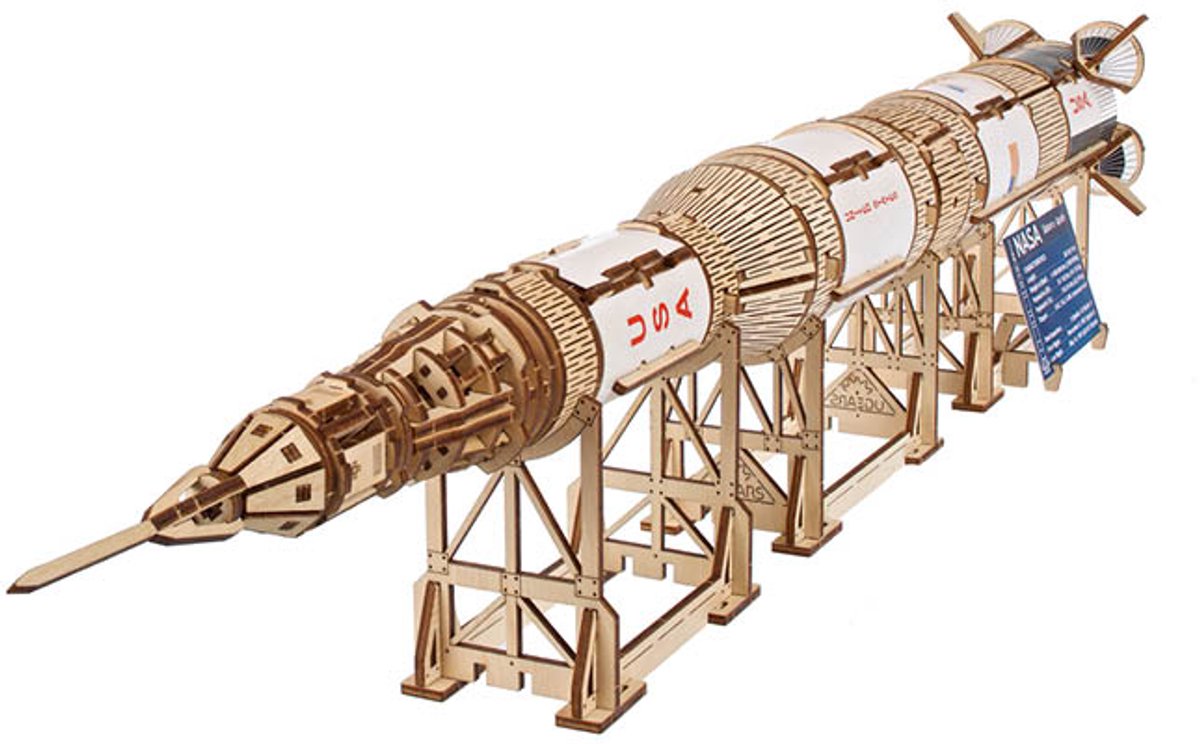 Ugears construcción de modelos 3D - NASA Saturn V - kit de construcción mecánica de madera - juguetes educativos