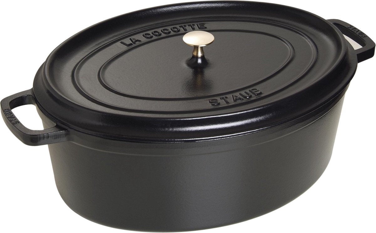 Staub casseruola ovale cocotte nera - ø 41 cm 12 litri