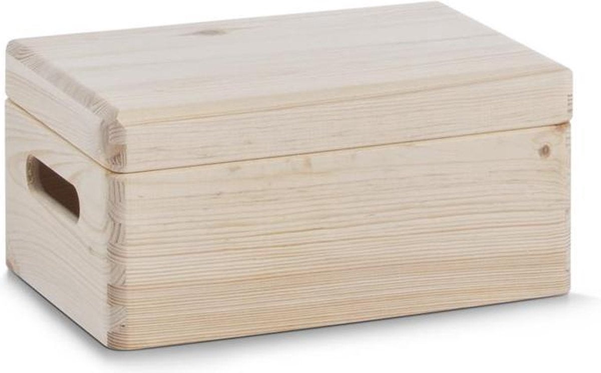 Zeller presenta caja de madera zeller 30x20x14 cm con tapa