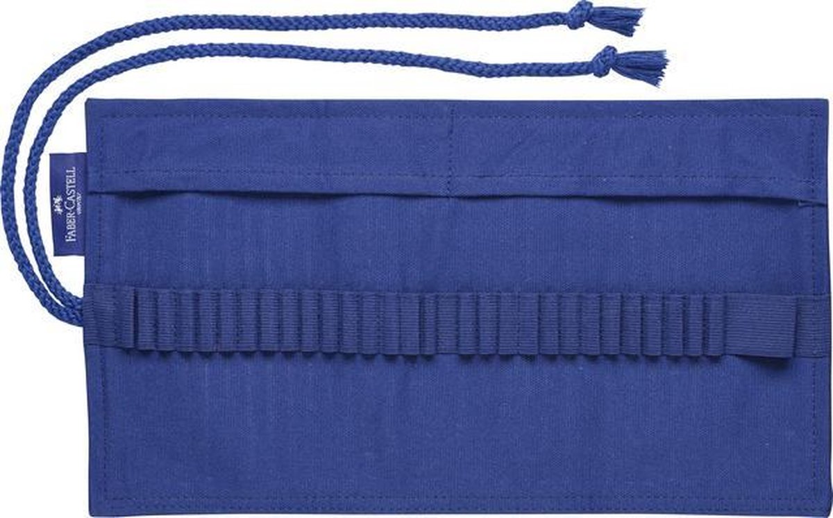 Astuccio Faber-castell - cotone blu - vuoto - adatto per 28 matite - fc-114664
