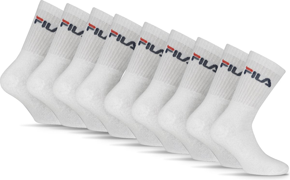 Fila tennis- sportsokken - maat 39 42 - 9 pack - wit