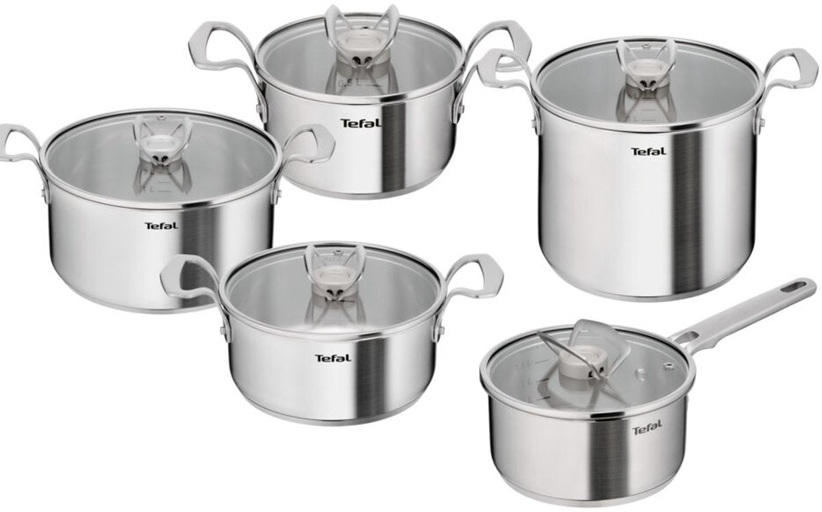 Tefal extreme - set padelle - 5 pezzi - pentola alta 22 cm - pentola 18 cm - pentola 16 20 24 cm