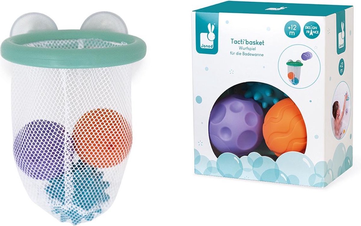 Janod - giochi da bagno - tacti'basket - canestro da basket per il bagnetto