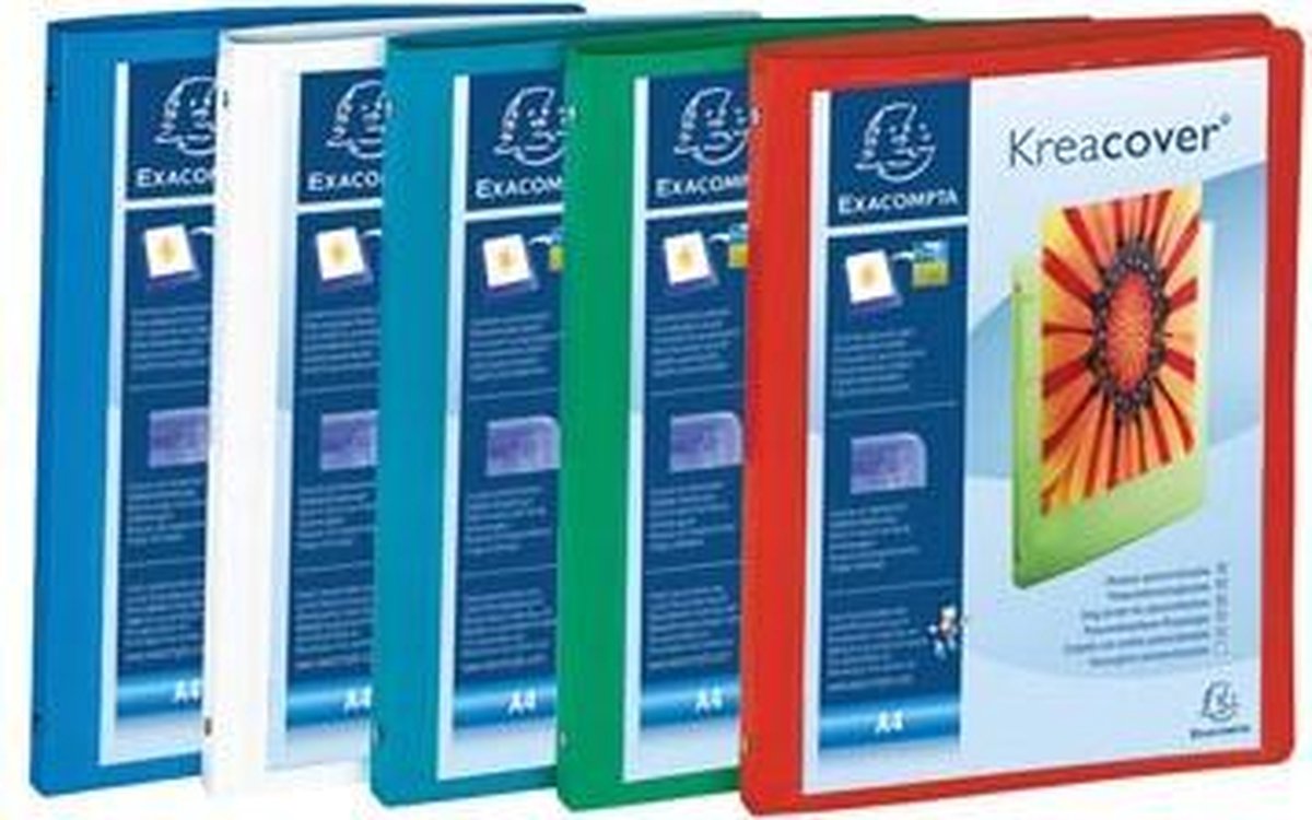 Carpeta de anillas personalizable exacompta kreacover 4 anillas