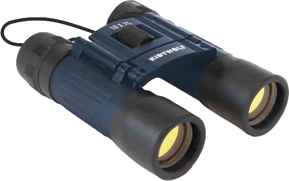 Kidywolf kidybinocular binocolo per bambini blu – ingrandimento 10x, bussola, antiurto, 5+