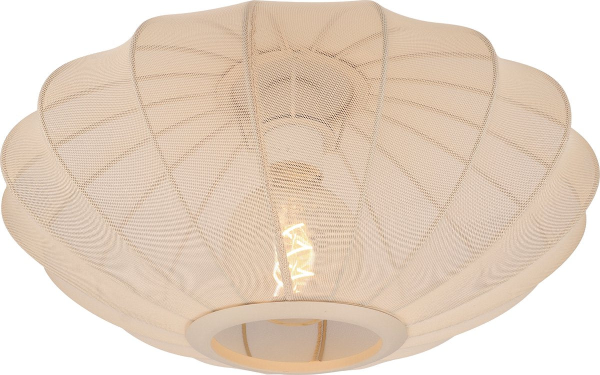 Lucide corina - lampada da soffitto (lampada da soffitto) - ø 40 cm - 1xe27 - beige - japandi